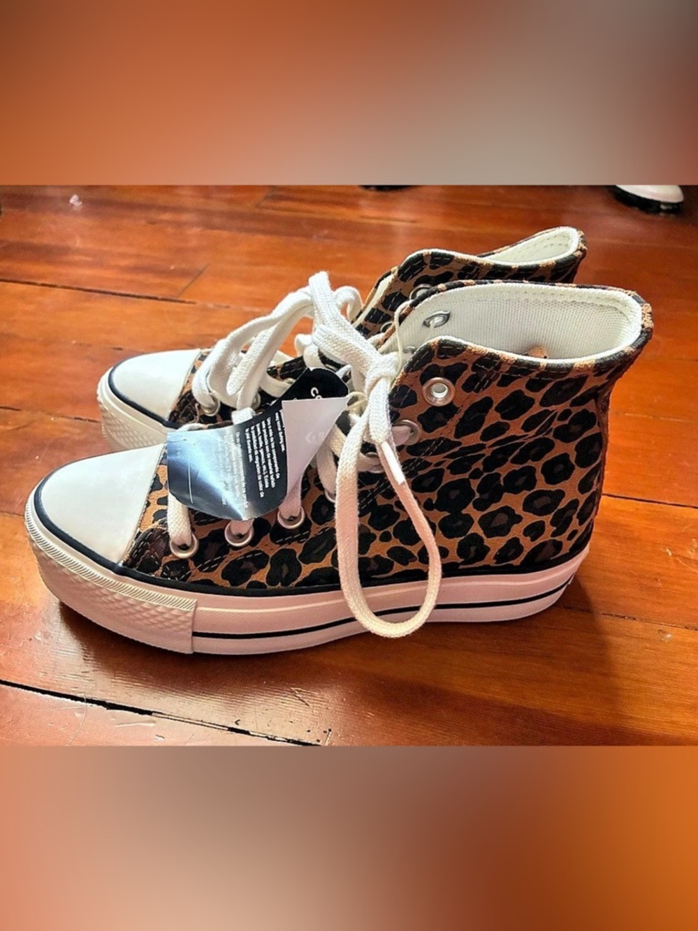 Converse Chuck Taylor All Star Lift Platform Leopard Sneakers Women’s 5 Boys’ 3